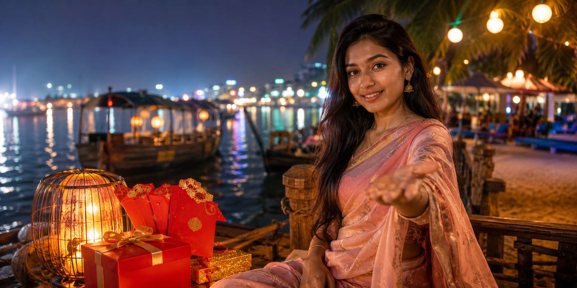 কক্সবাজার সমুদ্র সৈকতে লাল খামে বোনাস সংগ্রহের দৃশ্য